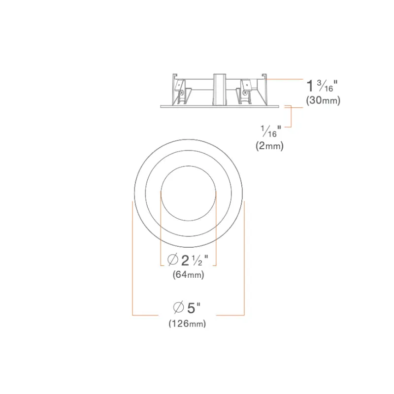 DMF M4TRSWH M Series 4" Round Standard Trim