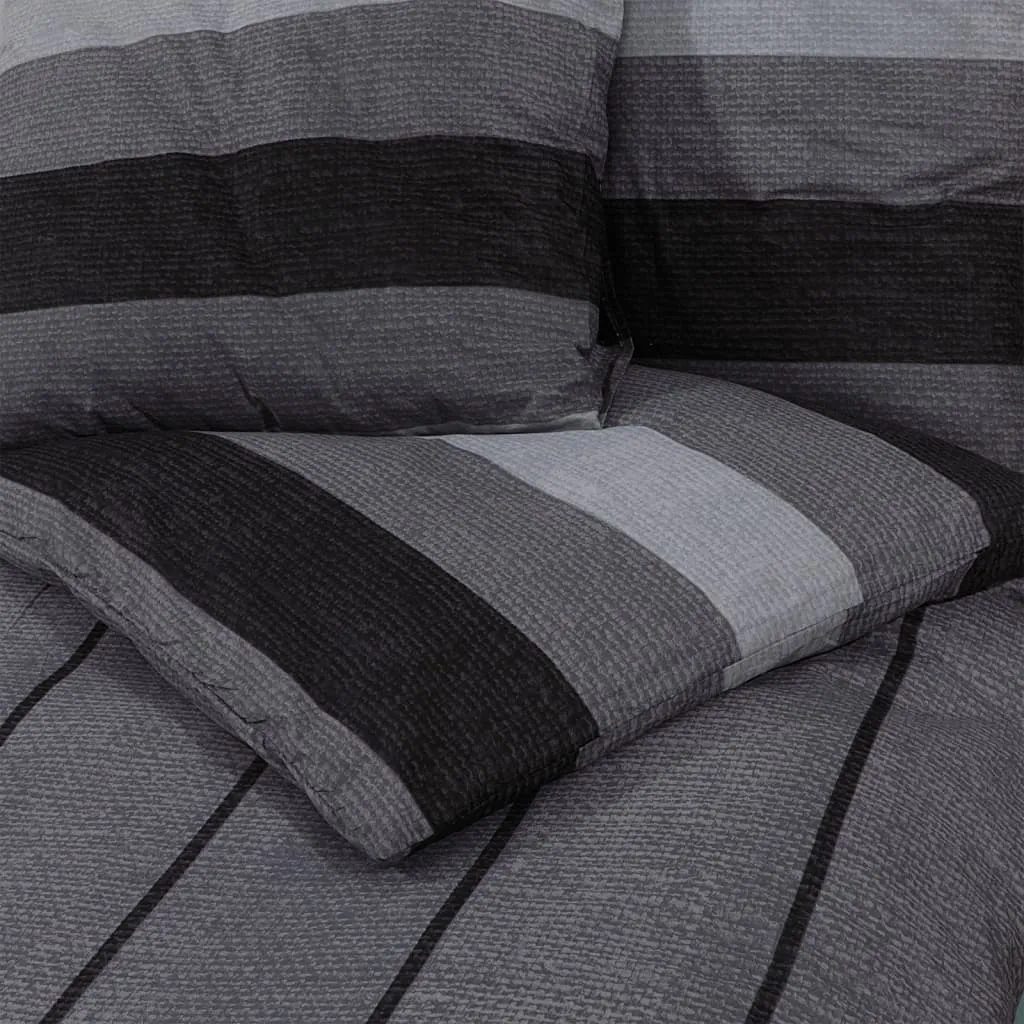 Duvet Cover Set Dark Grey 260x240 cm Cotton