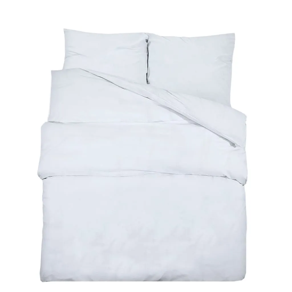 Duvet Cover Set White 260x240 cm Light-weight Microfiber