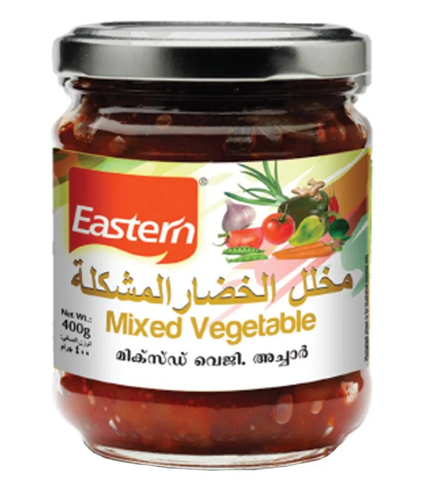 EASTERN MIXED VEG.PICKLE GLASS BOTTLE 400GM