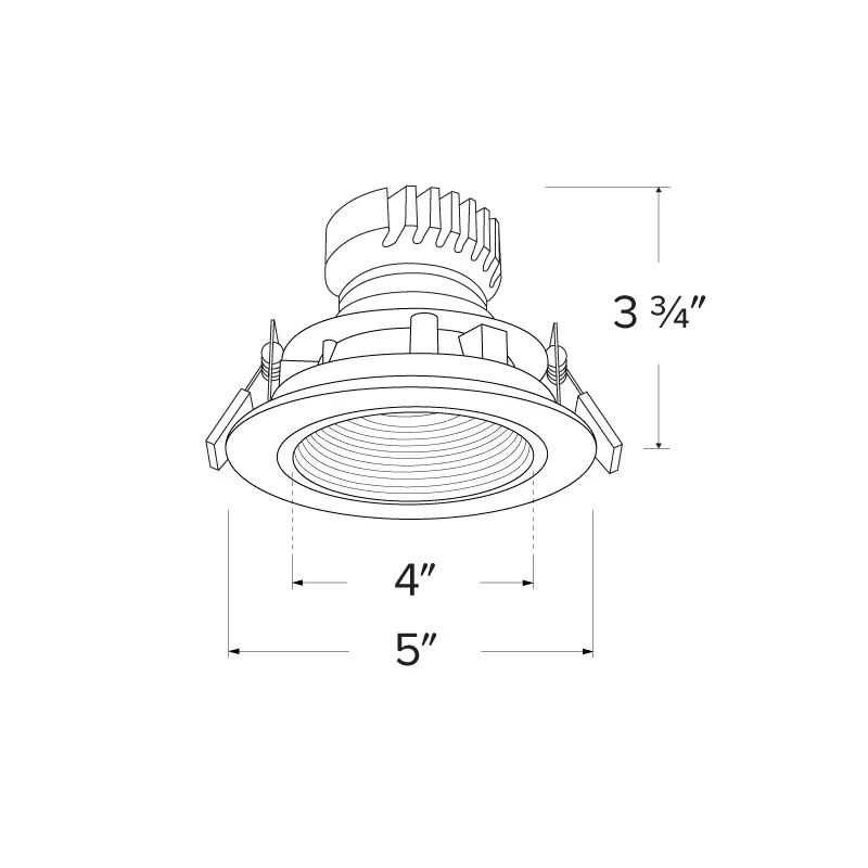 Elco EKCL4193 Pex 4" Diecast Round Adjustable Baffle