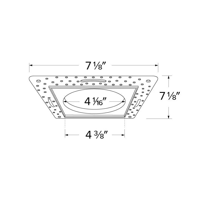 Elco EL4FMS 4" Square Flush Mount Trim Adapter