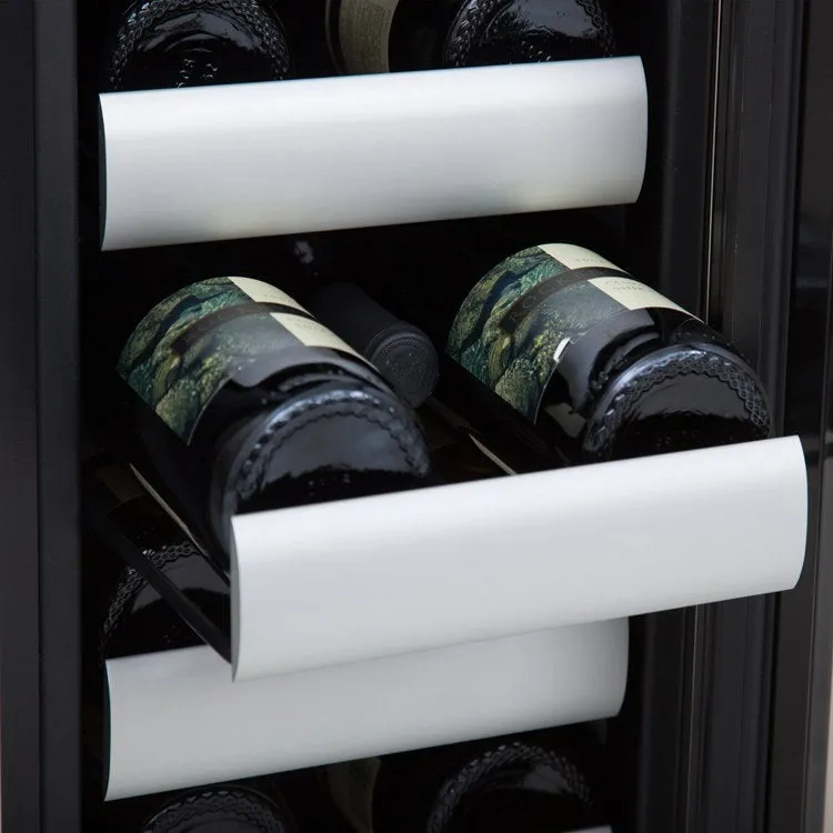 Elite 17-Bottle Seamless Stainless Steel Door Dual Zone Built-in Wine Refrigerator