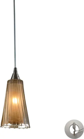 Encapsulate 1 Light Pendant In Satin Nickel - Includes Recessed Lighting Kit