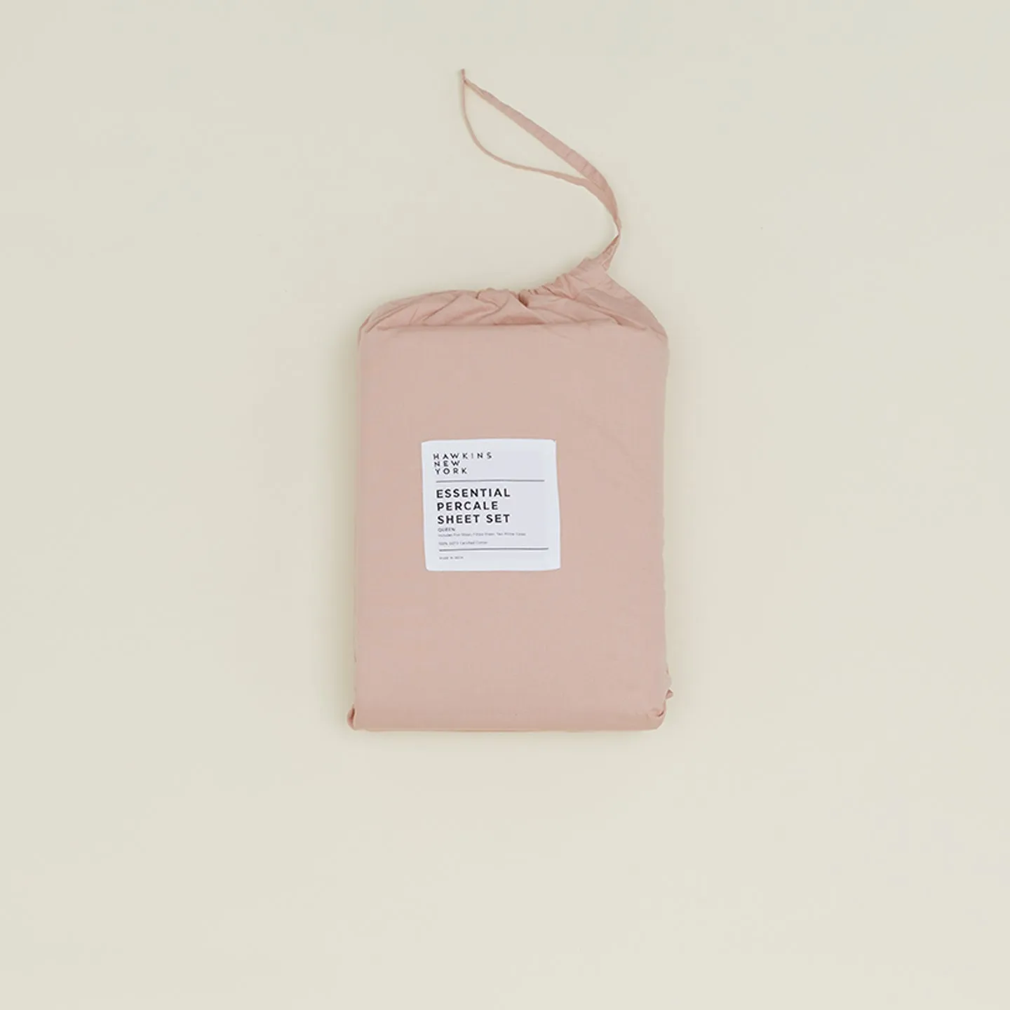 Essential Percale Sheet Set - Blush