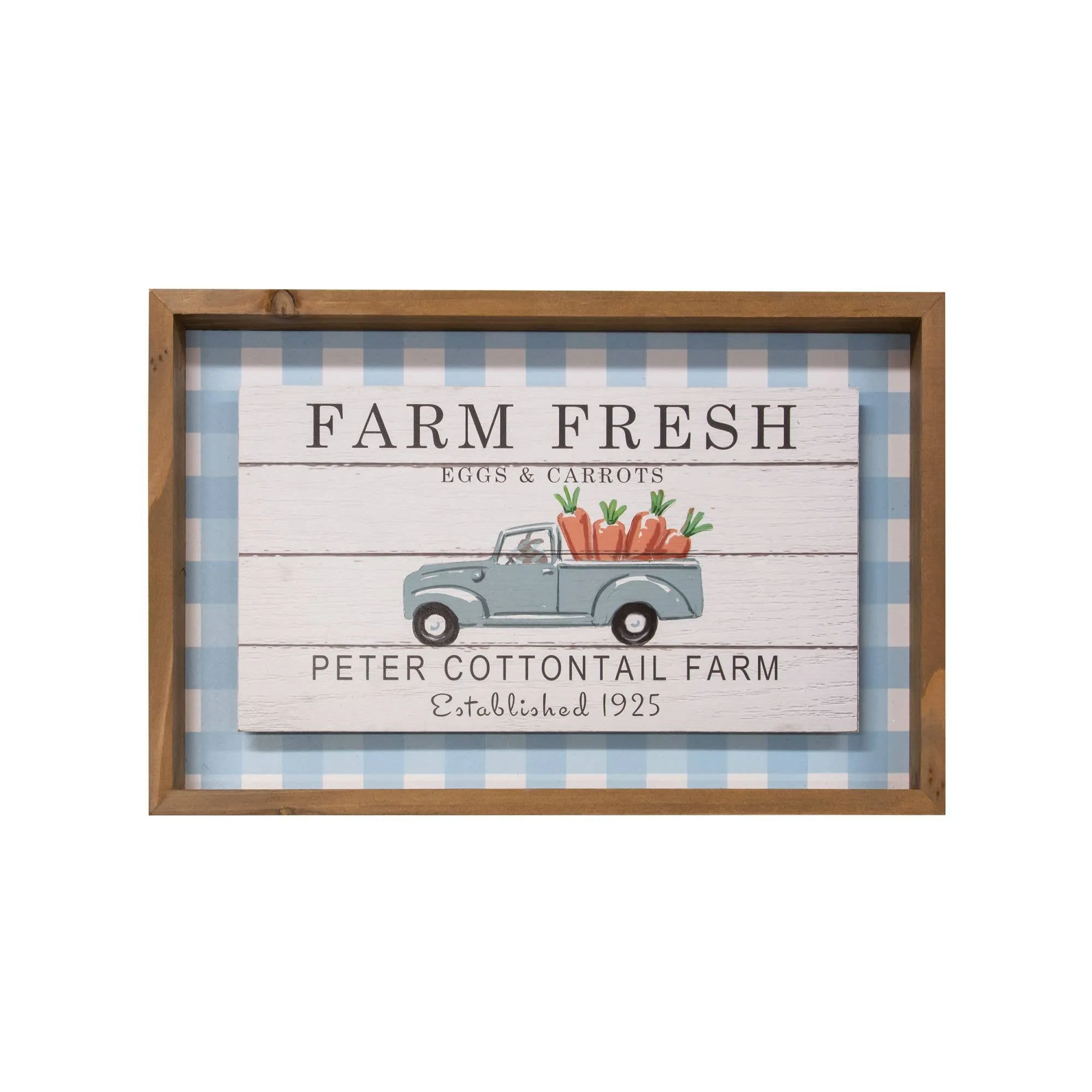 Farm Fresh Eggs & Carrots Shadowbox Sign