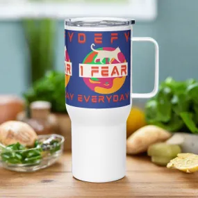 Fearless Cat, Travel mug with handle