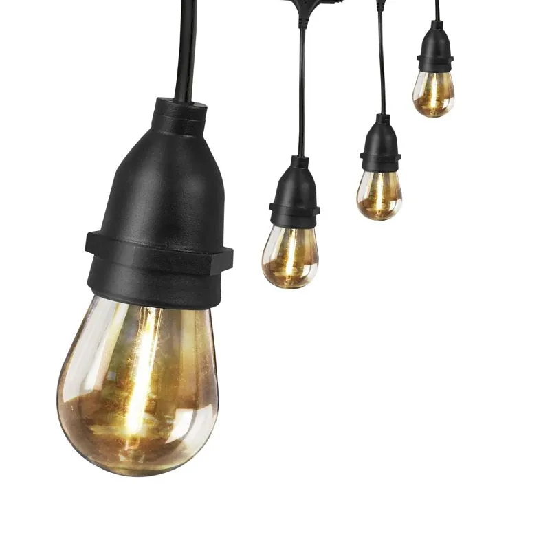 Feit Electric 72122 String Light Set, 120 V, 1 W, 12-Lamp, LED Lamp, Amber Light, 11,000 hr Average Life, 20 ft L :SET: QUANTITY: 4