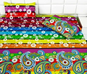 Fitted Bed Sheet-Multi Flowers