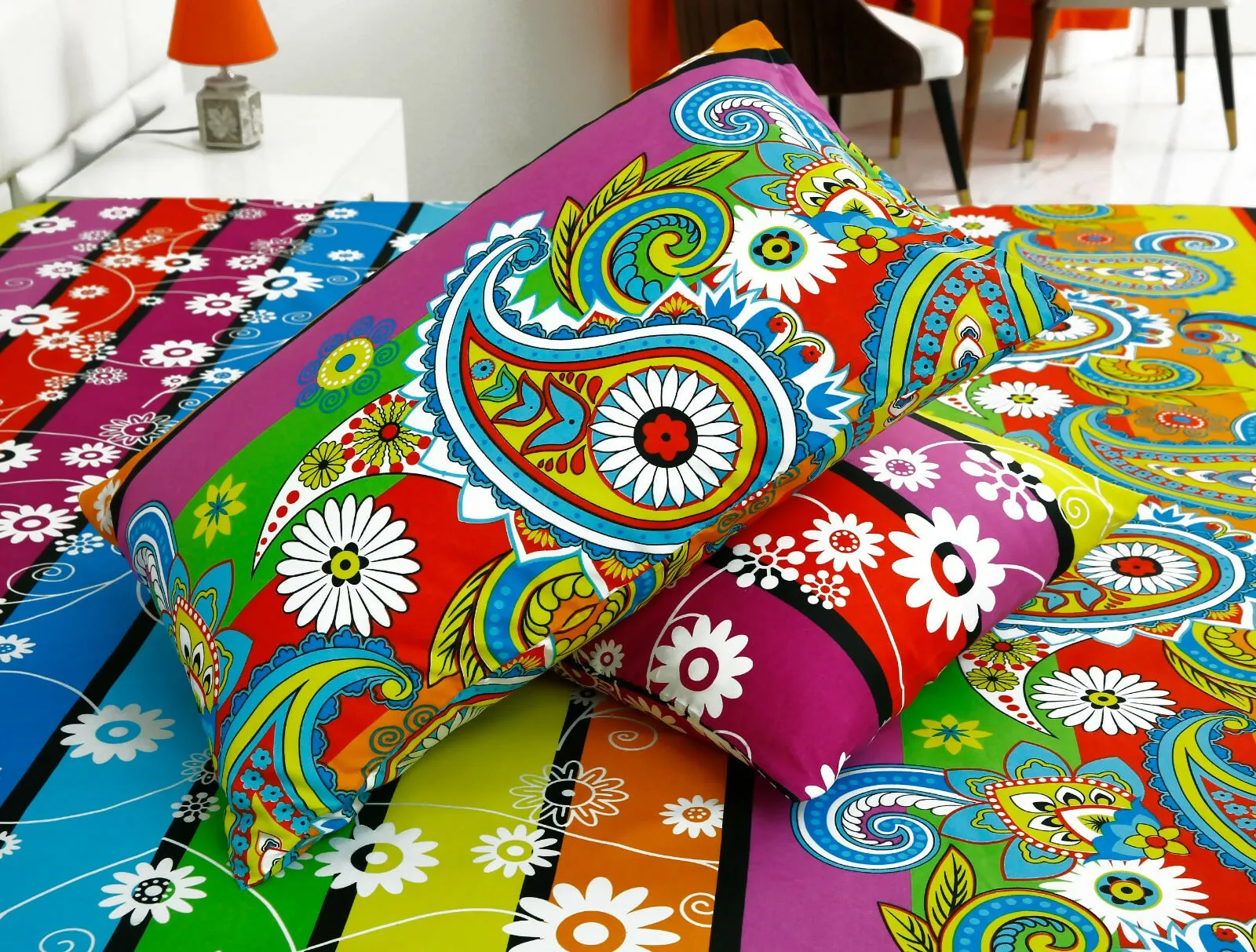 Fitted Bed Sheet-Multi Flowers