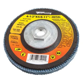 Flap Disc, High Density, Type 29, 4-1/2 in x 5/8 in-11, ZA80