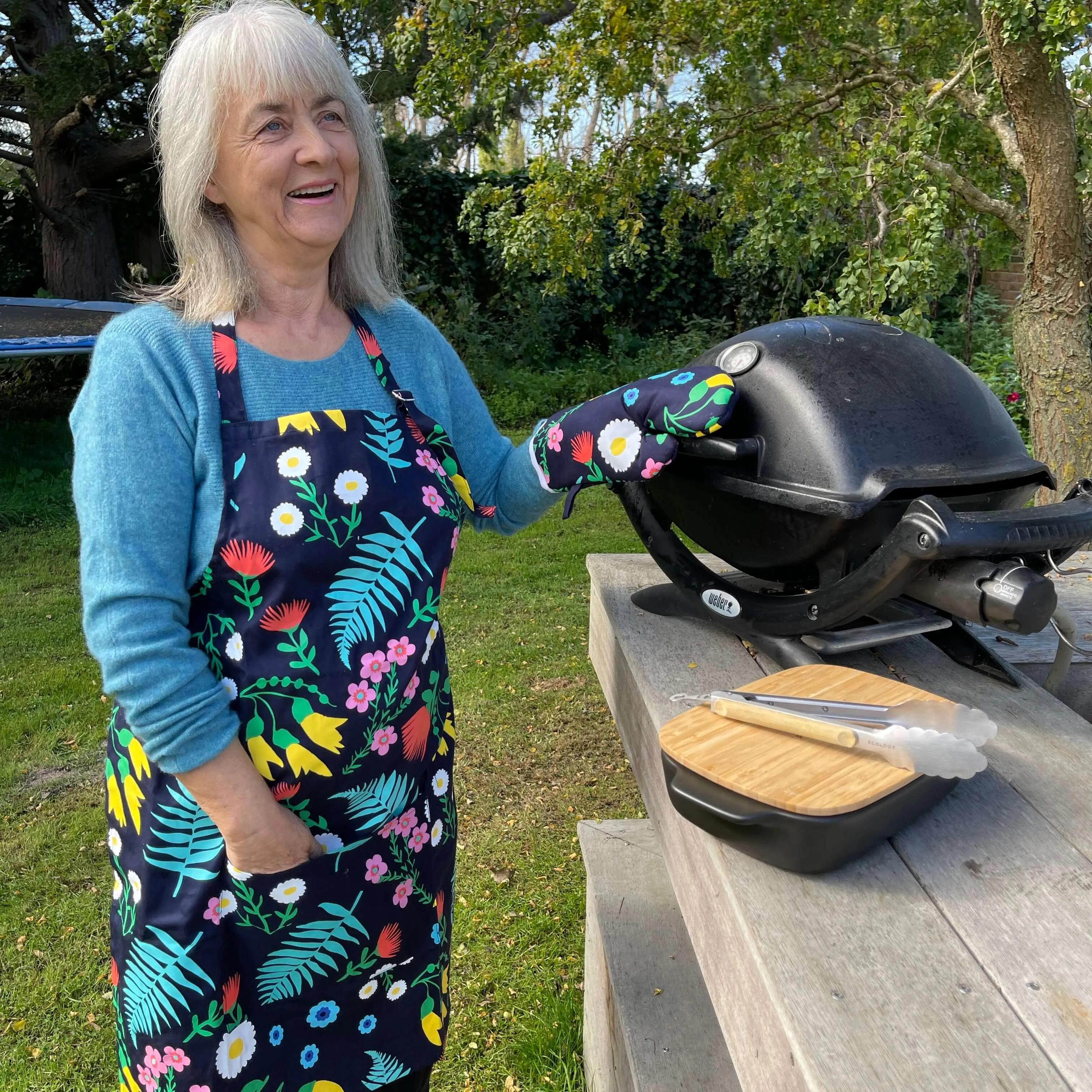 Floral Apron & Mitt Set