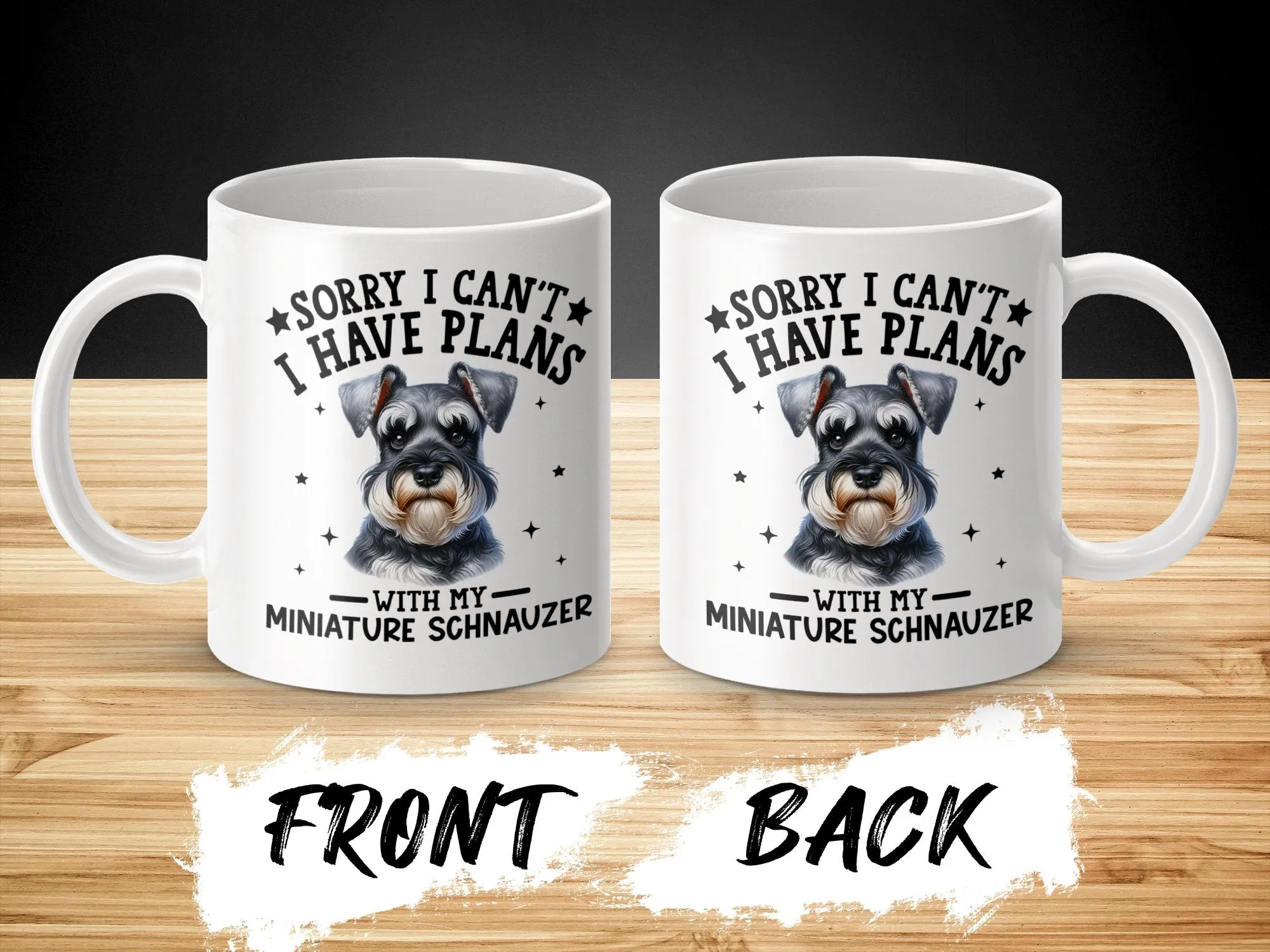 Funny Dog Themed Coffee Mug with Miniature Schnauzer