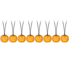 Gemmy Spooky Mood's White 8 ct LED Prelit Musical Jack-O-Lantern String Lights