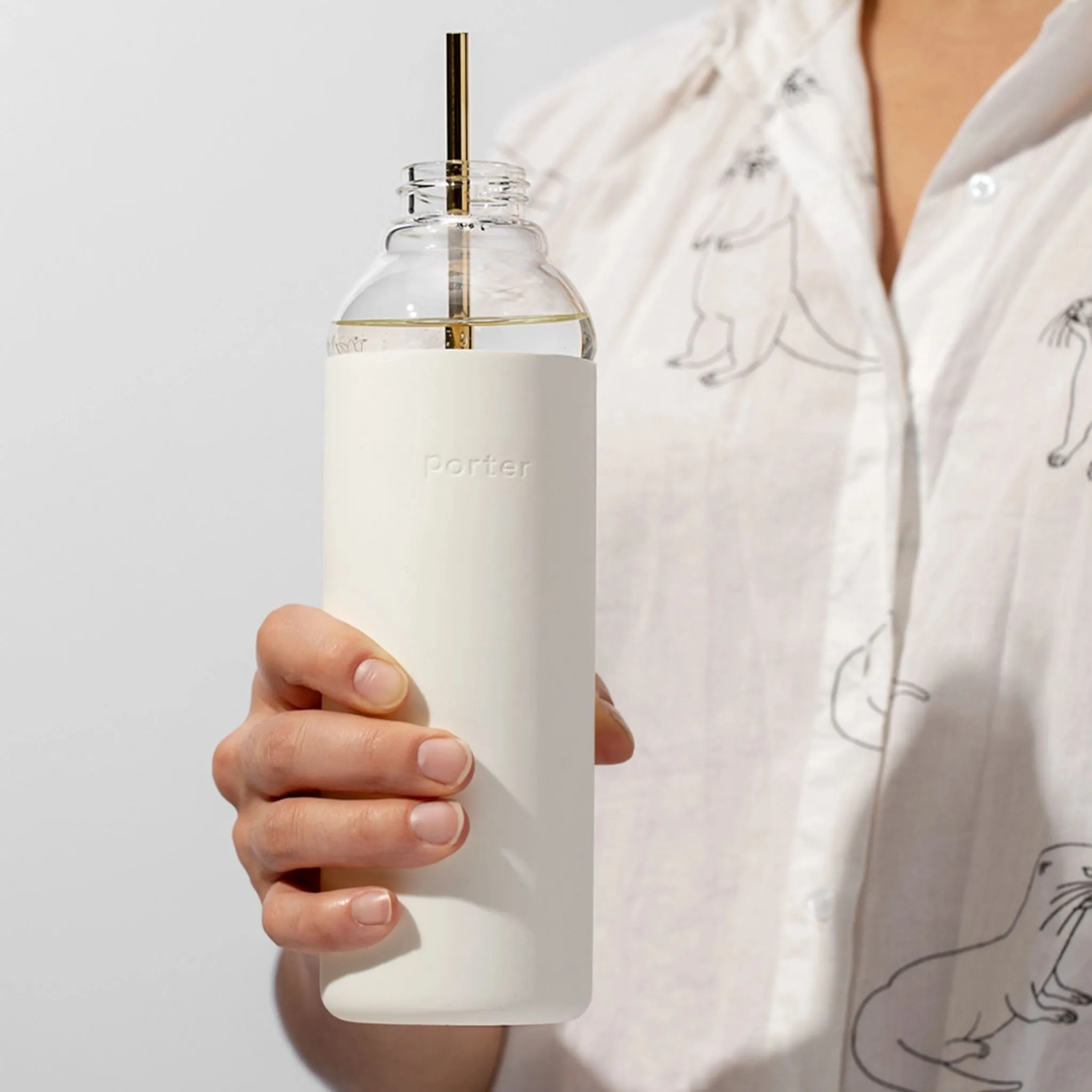 Glass Water Bottle in Silicon Sleeve