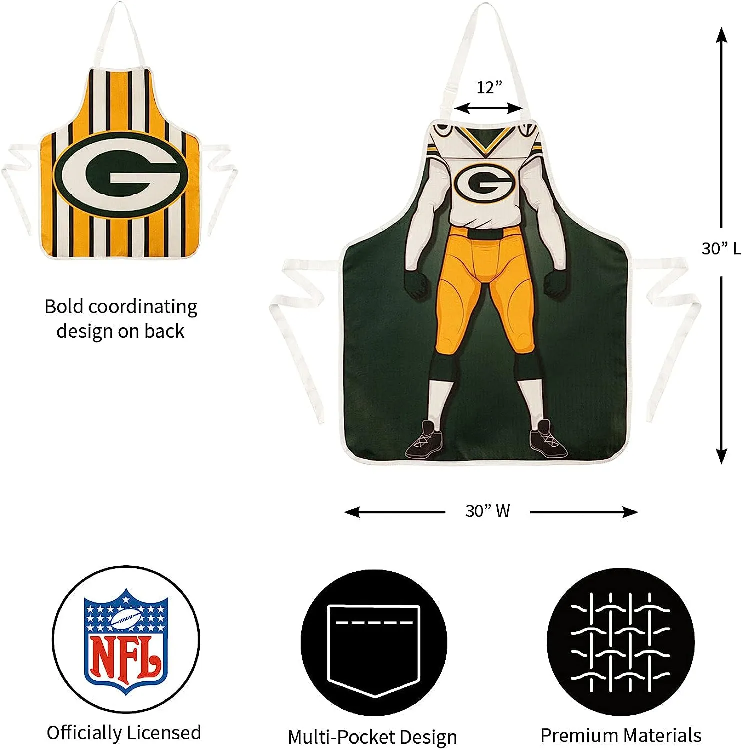 Green Bay Packers Double-Sided Apron