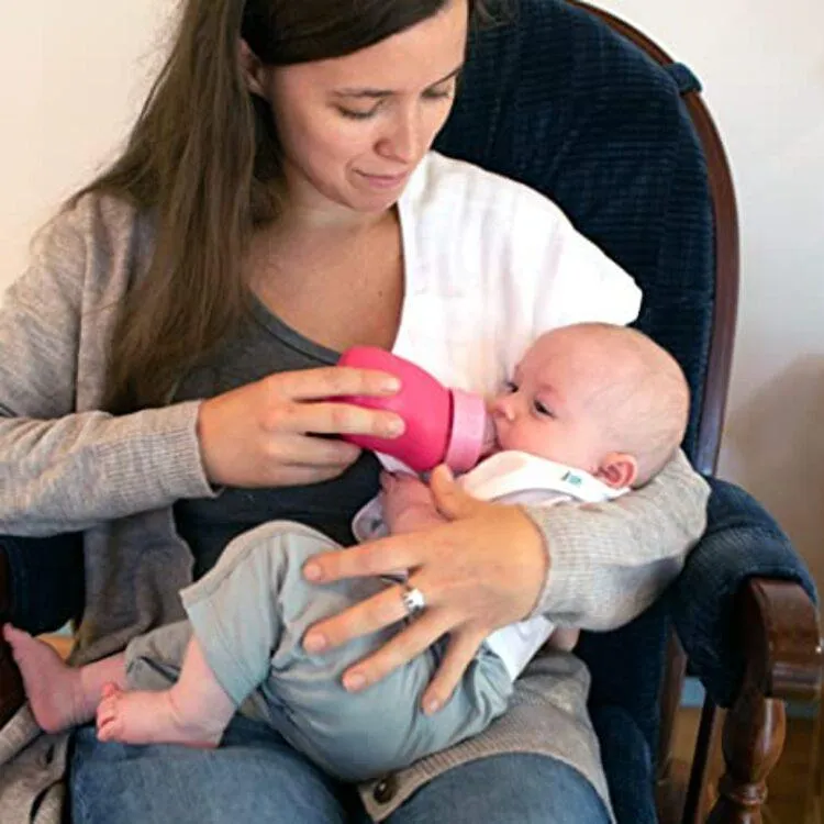 Green Sprouts Baby Bottle Made From Plants And Glass (5 oz) Navy