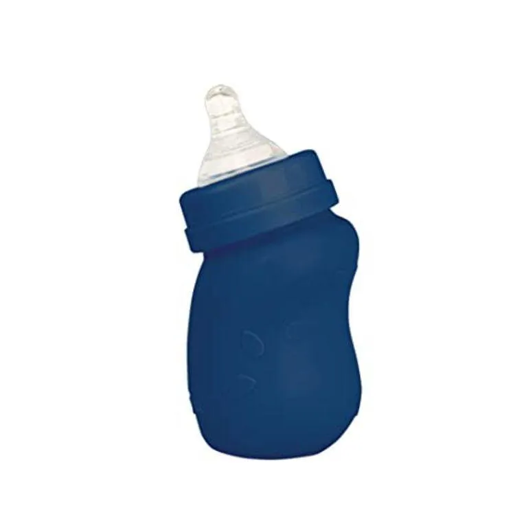 Green Sprouts Baby Bottle Made From Plants And Glass (5 oz) Navy