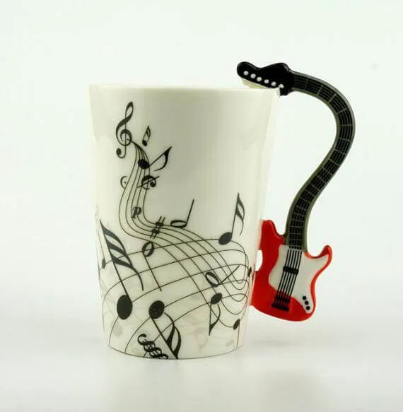 Guitar Style Ceramic Mug