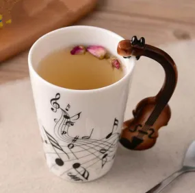 Guitar Style Ceramic Mug