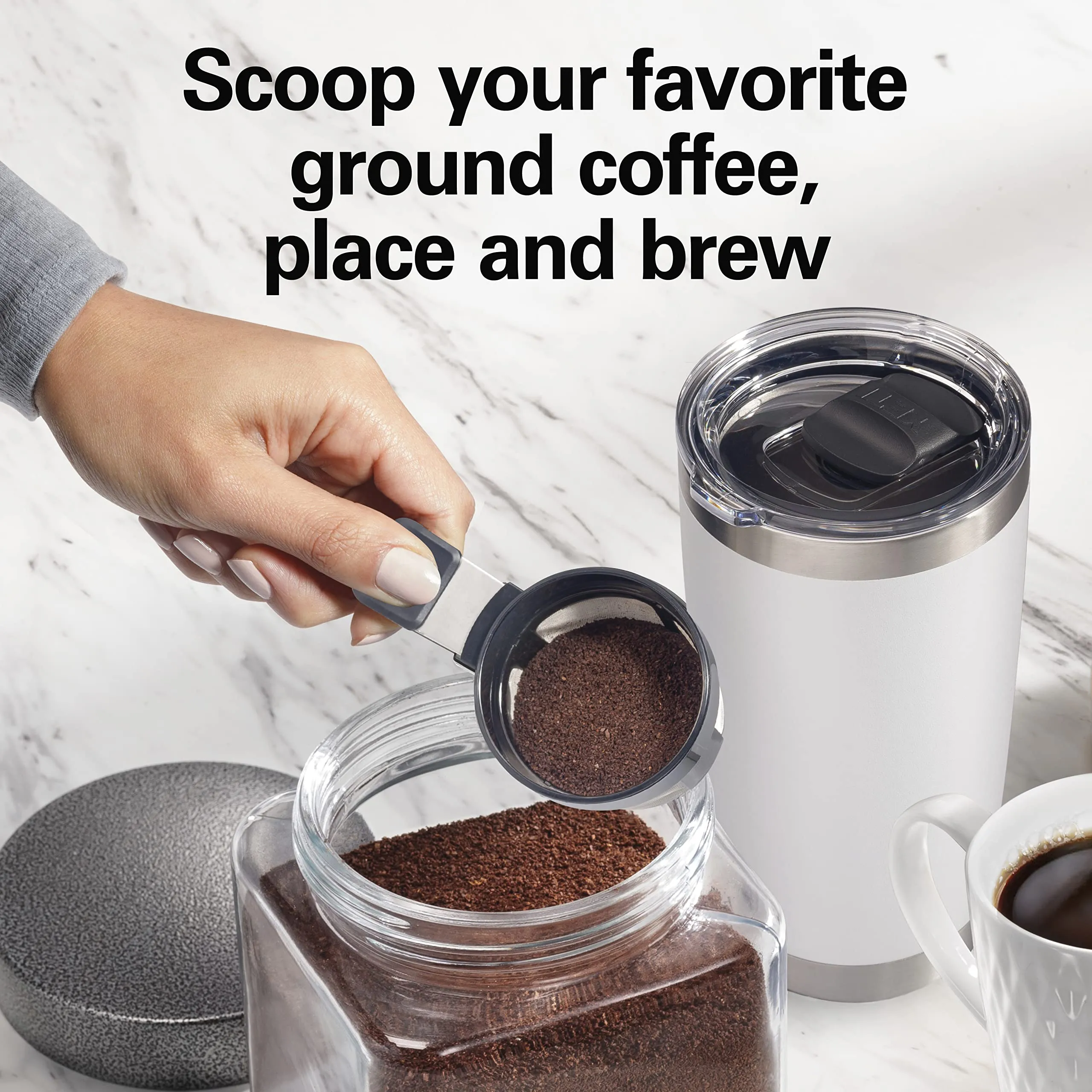 Hamilton Beach The Scoop Single Serve Coffee Maker & Fast Grounds Brewer