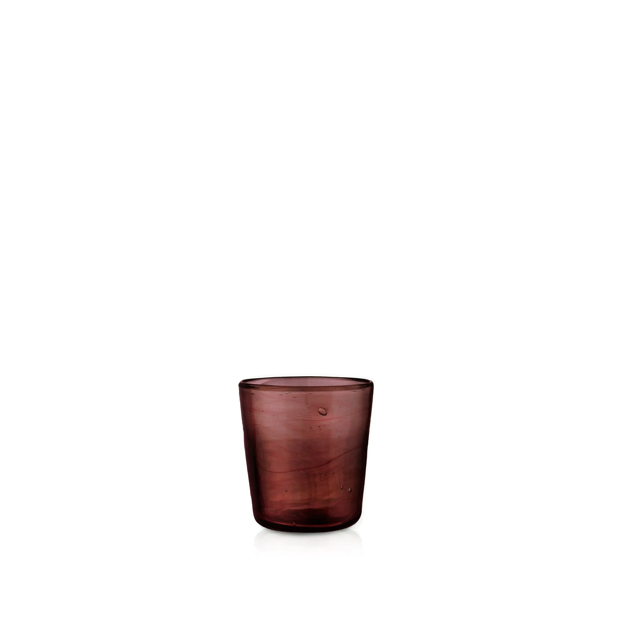 Handblown Glass Votive in Raspberry Red, 40ml