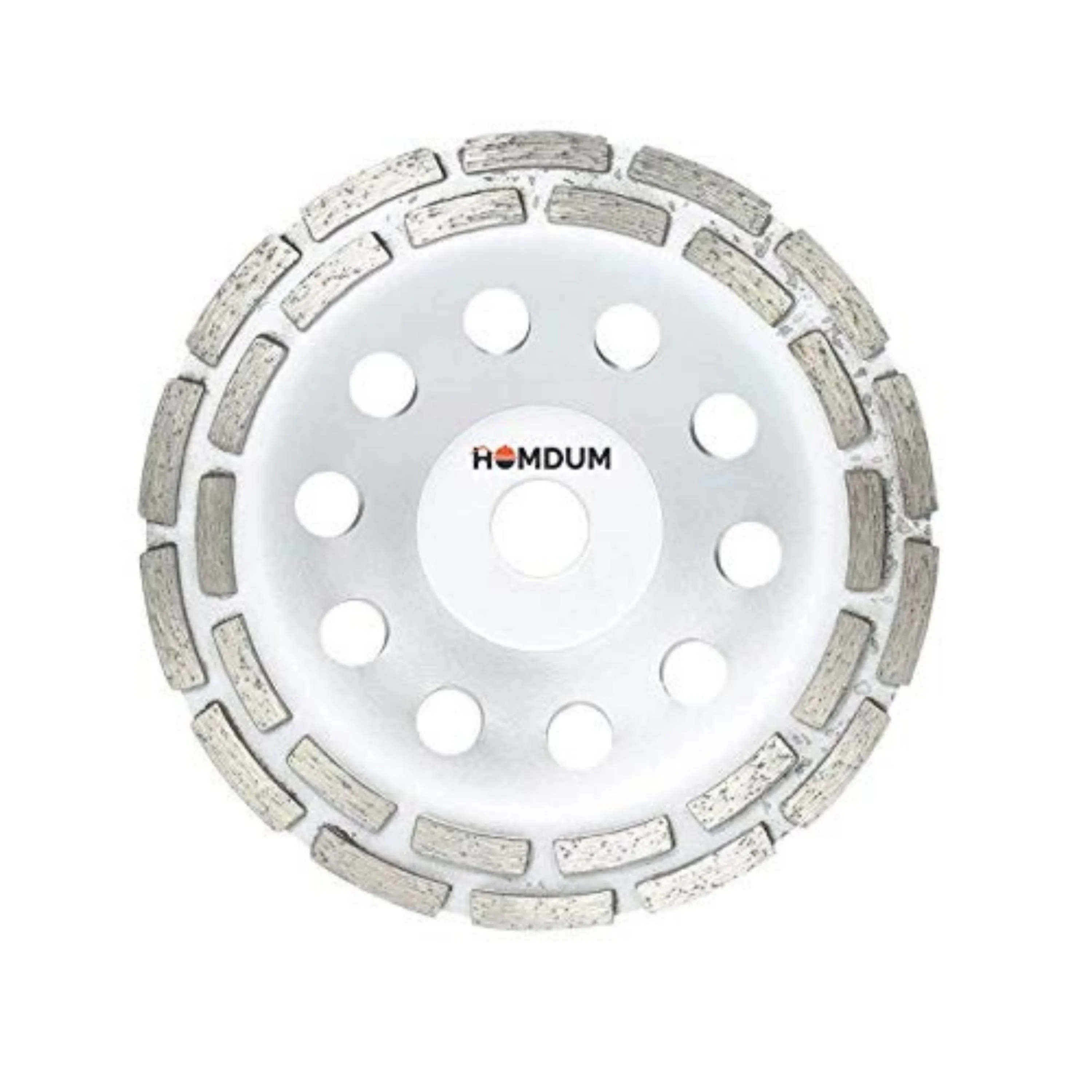 Homdum 7 Inch 180mm Double Row Segmented Rim Diamond Cup Angle Grinder Wheel for Removal of Concrete and Paint Epoxy etc from Marble Granite Stone by Grinding disc.