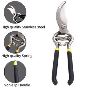 Homdum Home Garden Pruning Shears 8” Plant Cutting Gardening Scissors Cutter for All Purpose Garden Use Hand Pruner Secateurs For 10mm Branch Cutting