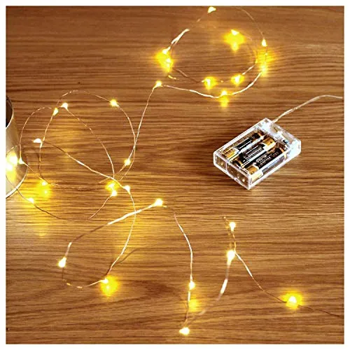 Homesake ® Golden 50 LED Fairy Battery Operated String Lights for Home Decoration for Indoor and Outdoor ( 5 Meter )