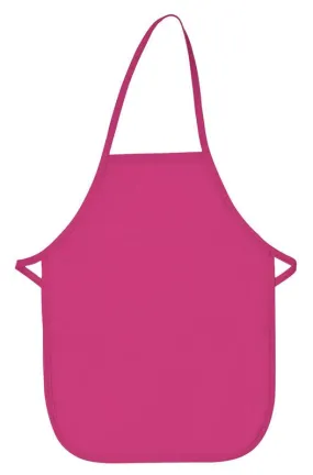 Hot Pink Kid's XL Bib Apron (No Pockets)