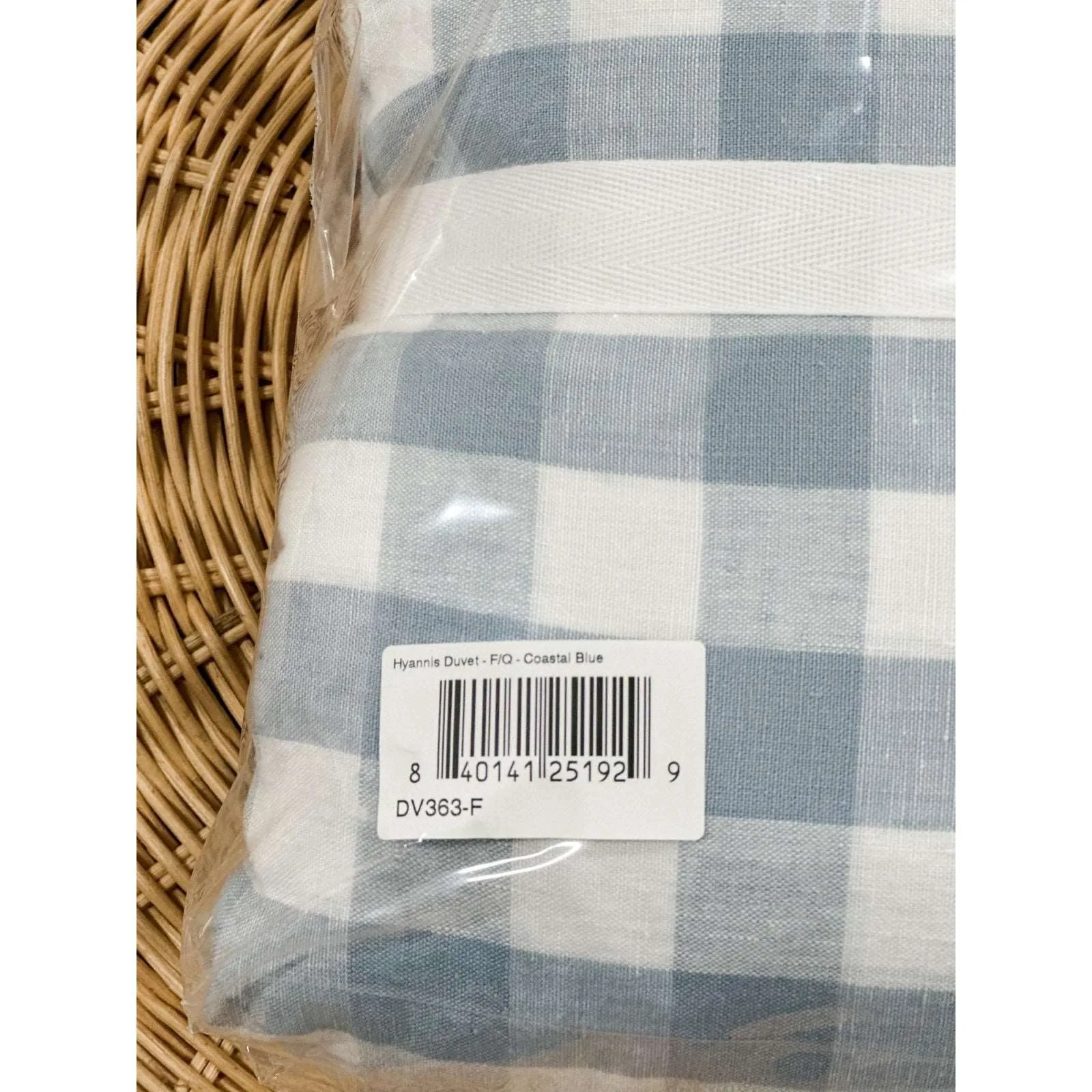 Hyannis Linen Duvet Cover (F/Q)-Coastal Blue