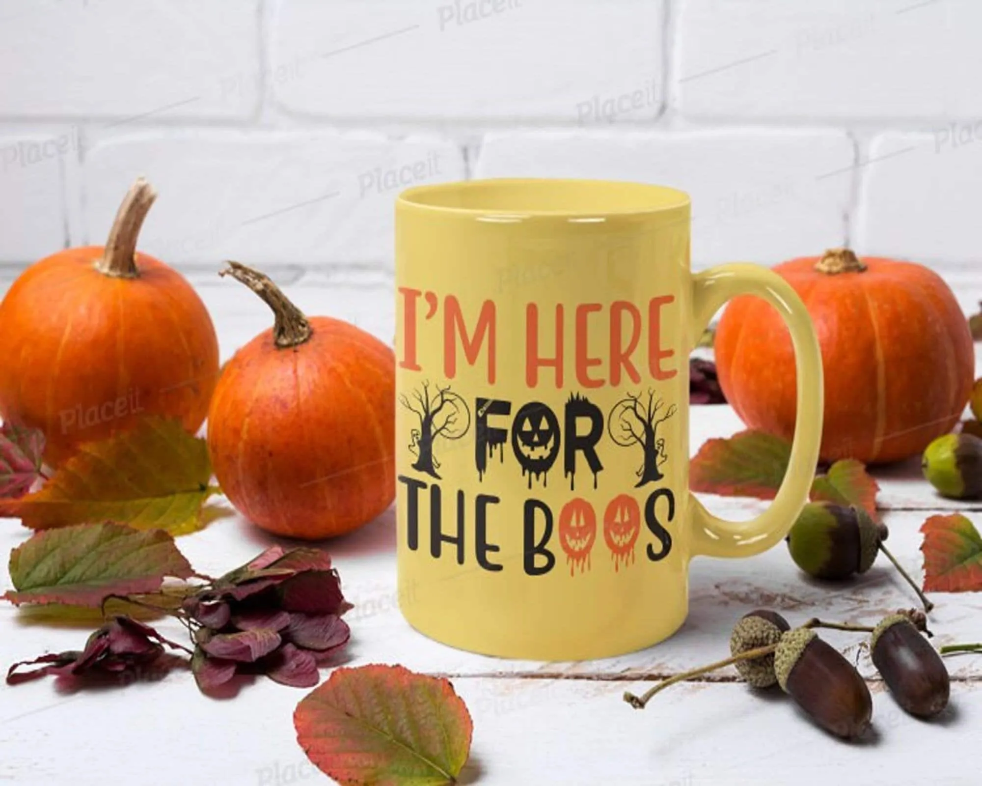 I'm Here for the Boos Halloween Mug, Handmade Ceramic Coffee Mug for Halloween Party, Spooky Drinkware Gift