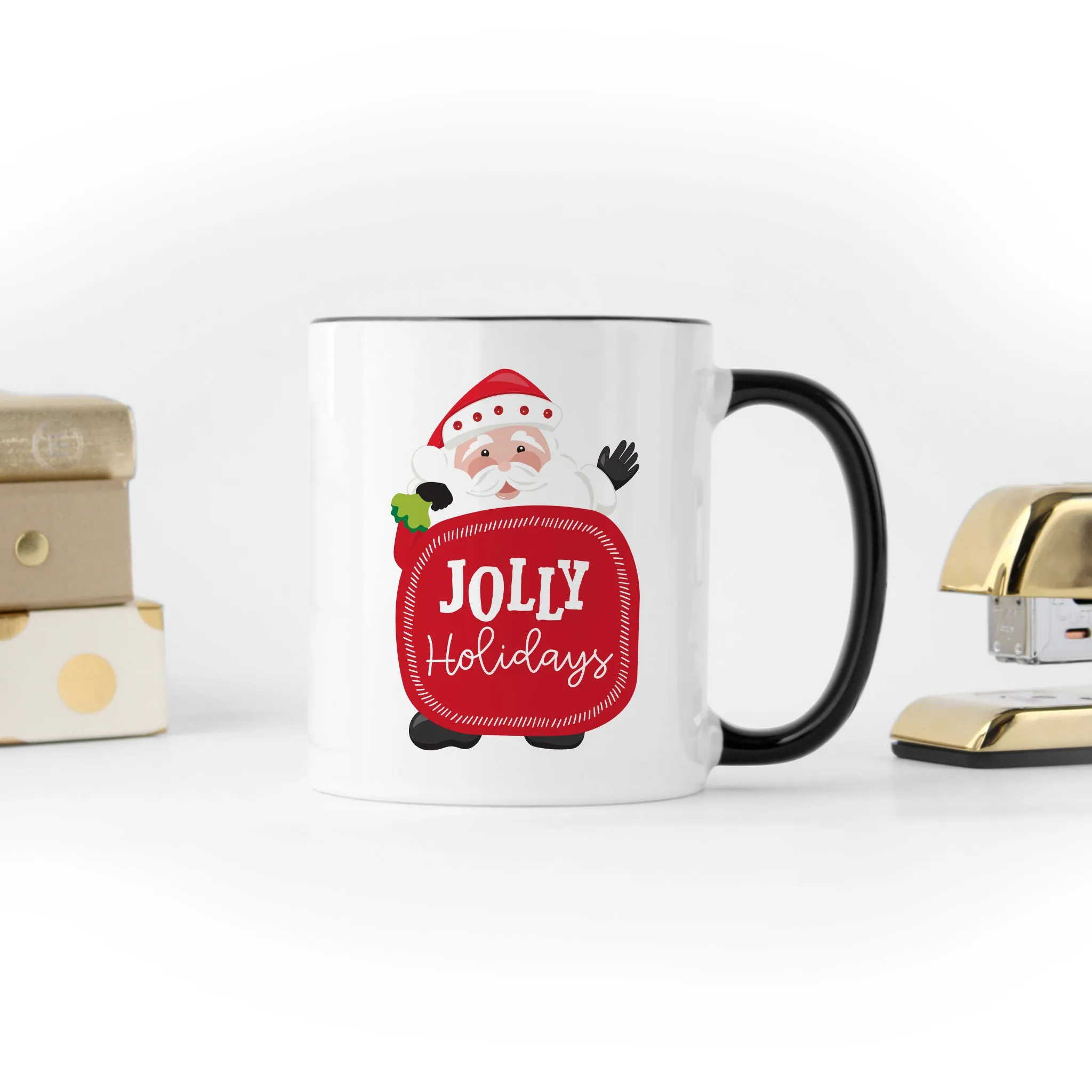 Jolly Santa Christmas Coffee Mug