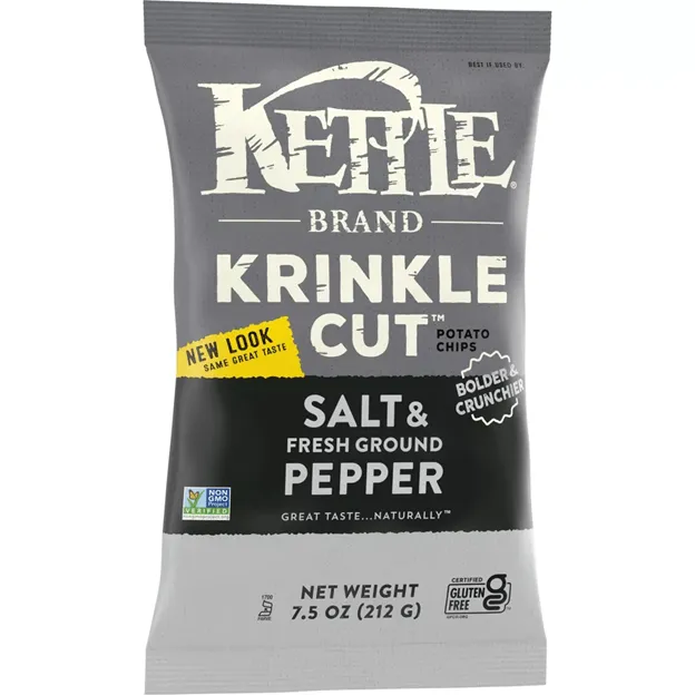 KETTLE BRAND POTATO CHIPS - SALT & FRESH GROUND PEPPER