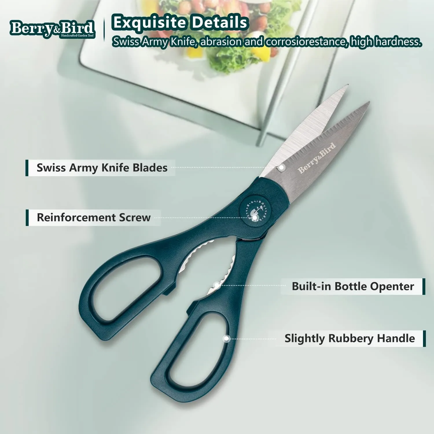 Kitchen Shears 7.95 inch Multi-Purpose Strong Kitchen Scissors