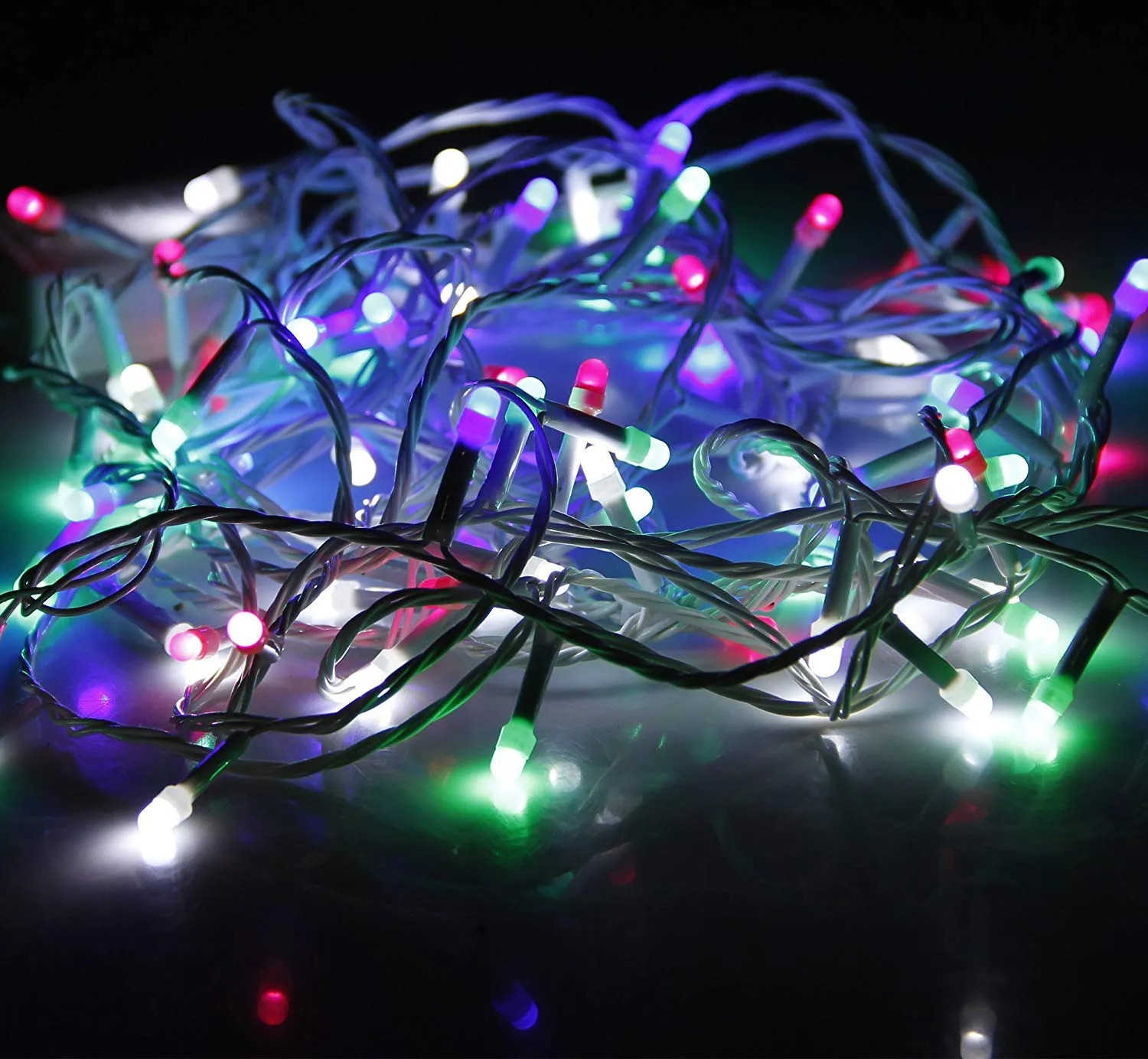 Kuber Industries 3 Pieces 8 MM 15 Meter LED's Waterproof Fairy Decorative String Light - Red Green Blue - Decoration Indoor/Outdoor for Party Wedding Diwali -CTKTC23016