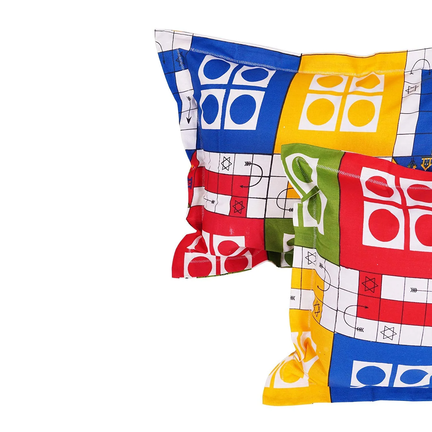 Kuber Industries Ludo Print 160 TC Cotton Double Bedsheet with 2 Pillow Covers - Multicolour (CTKTC01568)