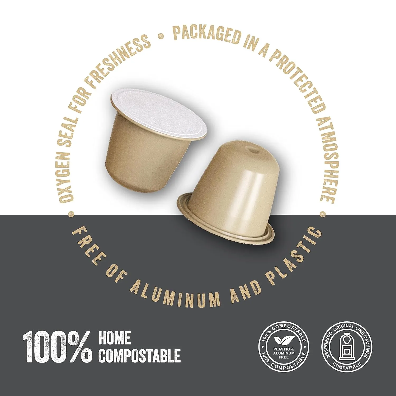 La Natura Organic Espresso Intenso Coffee Pods - Dark Roast Arabica Coffee Capsules for Nespresso Original Line Machines - Compostable Capsules, Aluminum-Free - Single-Serve Pods (10 Count)