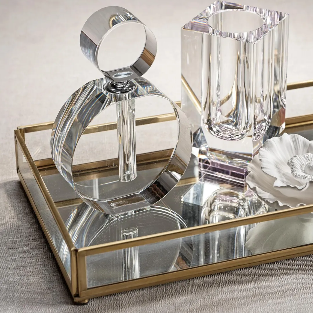 Large Crystal Glass Perfume Bottle