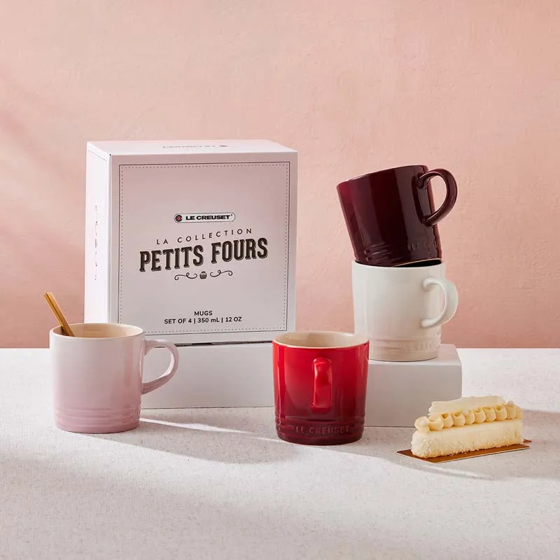 Le Creuset Stoneware La Petits Fours Collection Mugs 350ml (Set of 4)