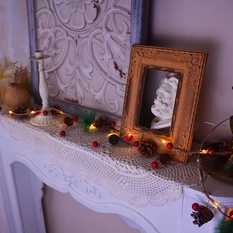 LED Pine Cone And Bell String Lights