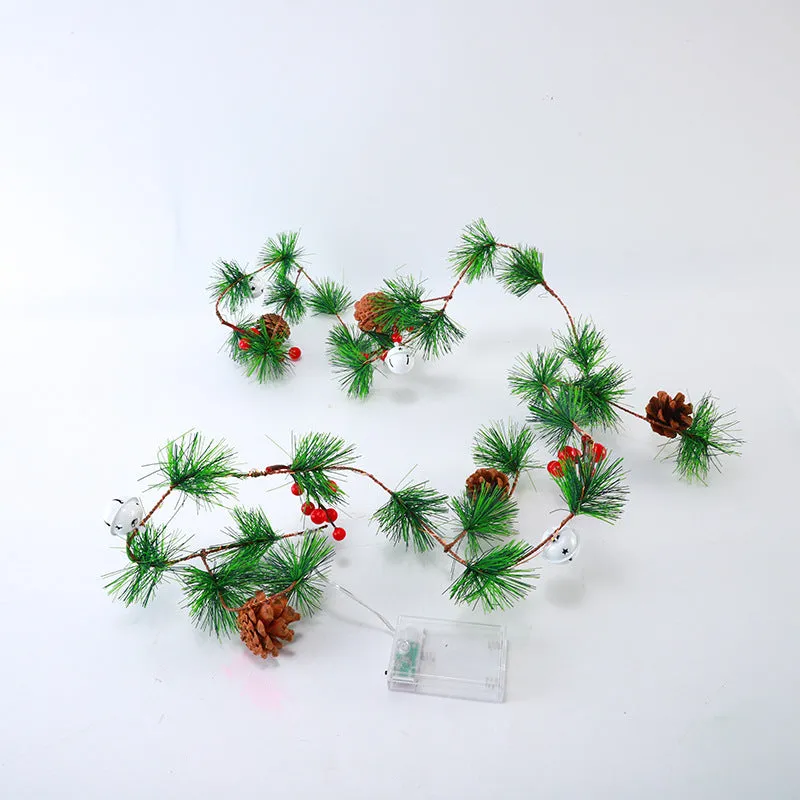 LED Pine Cone And Bell String Lights