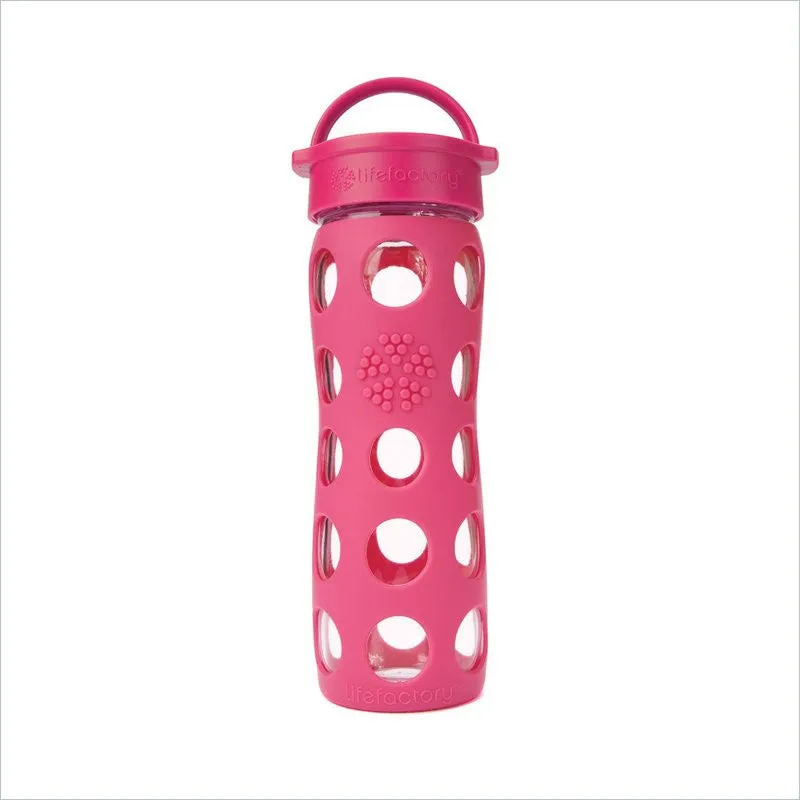 Lifefactory 16 oz Glass Beverage Bottle in Raspberry Pink