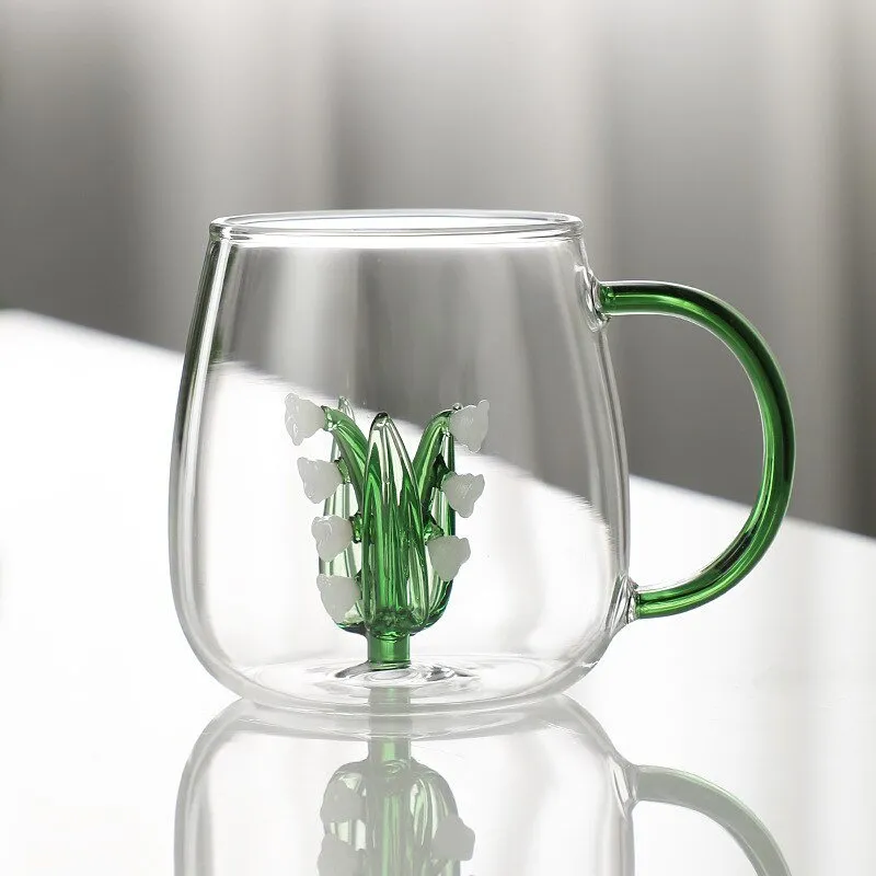 Lily of The Valley Series Transparent Glass Goblet