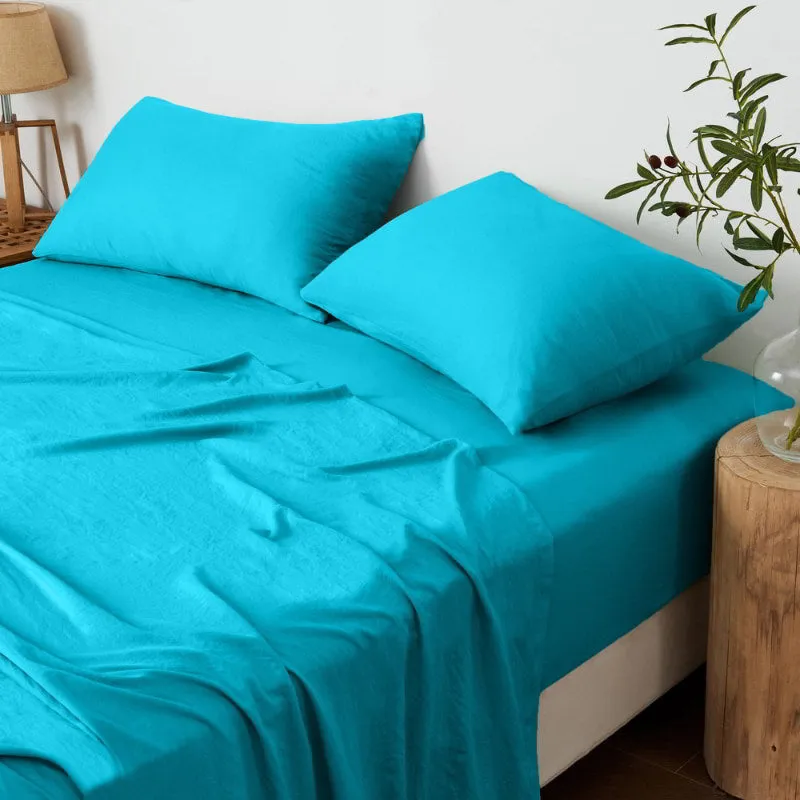 Linenova Pre-Washed Cotton Sheet Set