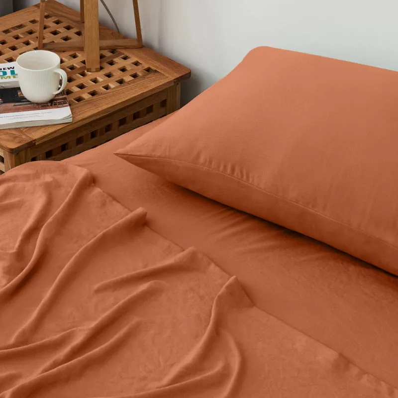 Linenova Pre-Washed Cotton Sheet Set