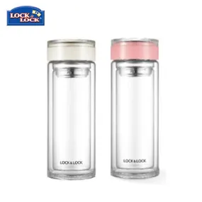 Lock & Lock Double Wall Glass Water Bottle 300ml