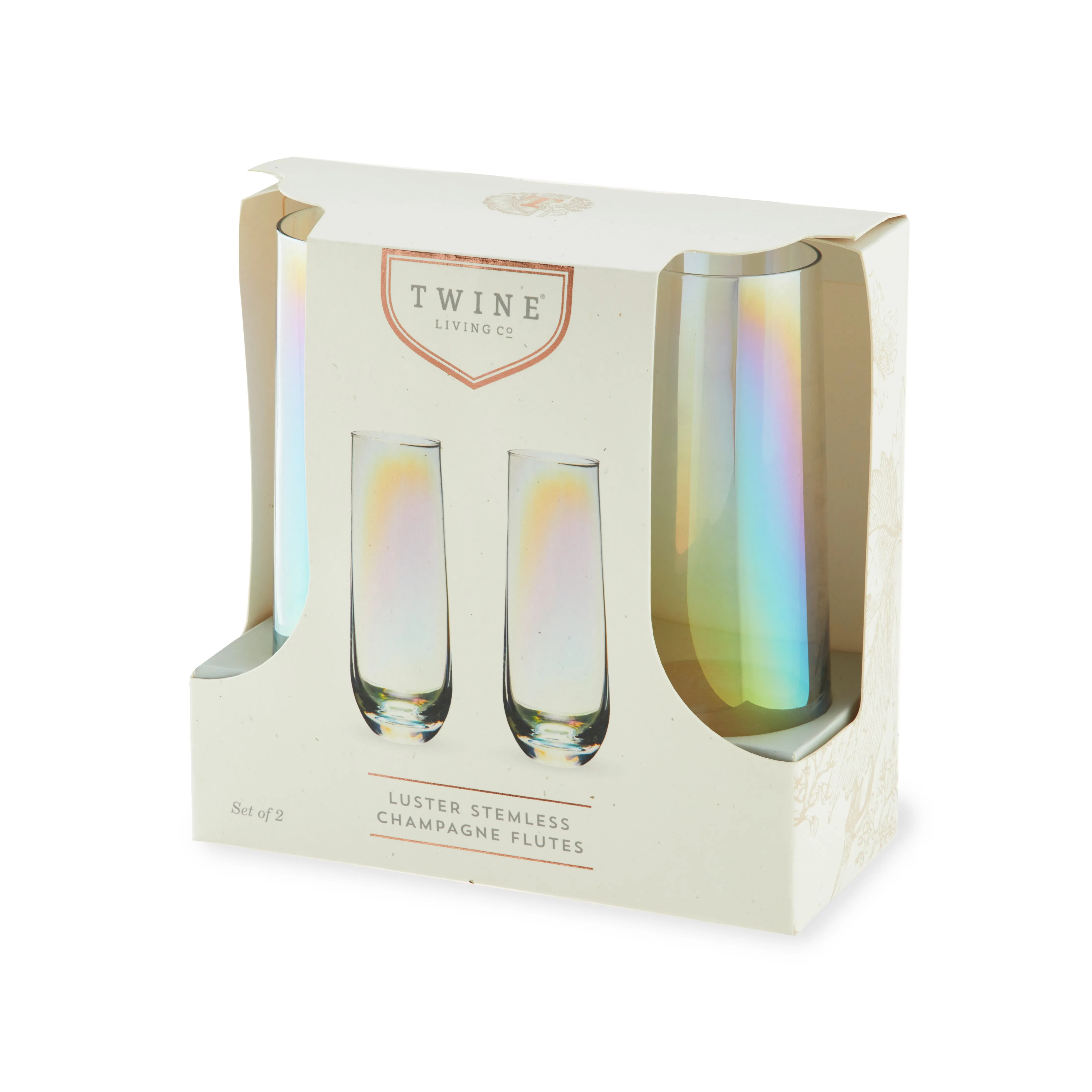 Luster Stemless Champagne Flute Set