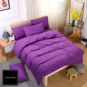 Luxury Dark Purple Duvet Set - 6 Pieces