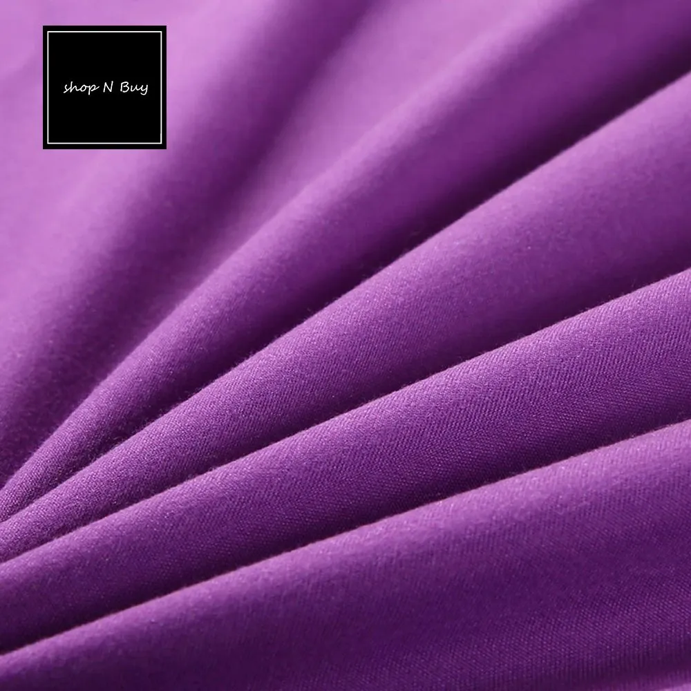 Luxury Dark Purple Duvet Set - 6 Pieces